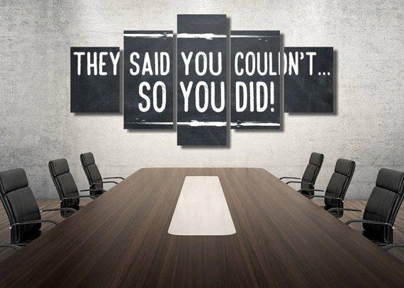 So You Did - Abstract 5 Panel Canvas Art Wall Decor So You Did - Abstract 5 Panel Canvas Art Wall Decor