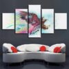 Soaring Eagle - Animal 5 Panel Canvas Art Wall Decor
