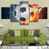 Soccer 9 - Sport 5 Panel Canvas Art Wall Decor