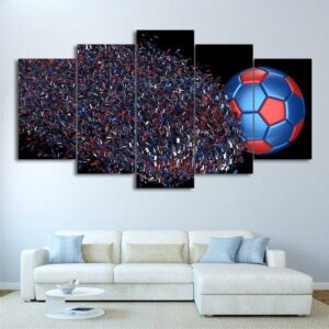 Soccer Bedroom - Abstract 5 Panel Canvas Art Wall Decor