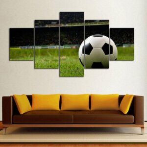 Soccer Field - Sport 5 Panel Canvas Art Wall Decor