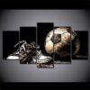 Soccer (Football) Ball Cleats - Sport 5 Panel Canvas Art Wall Decor