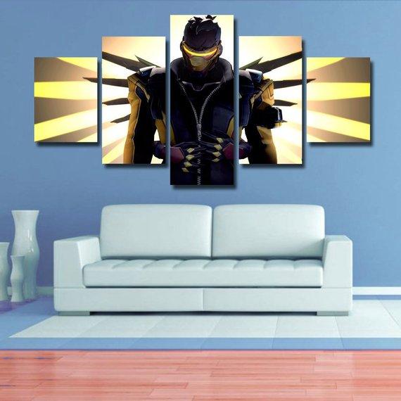 Soldier 76 Overwatch - Gaming 5 Panel Canvas Art Wall Decor Soldier 76 Overwatch - Gaming 5 Panel Canvas Art Wall Decor