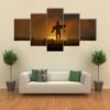 Soldier Carrying A Wounded Comrade - Army 5 Panel Canvas Art Wall Decor