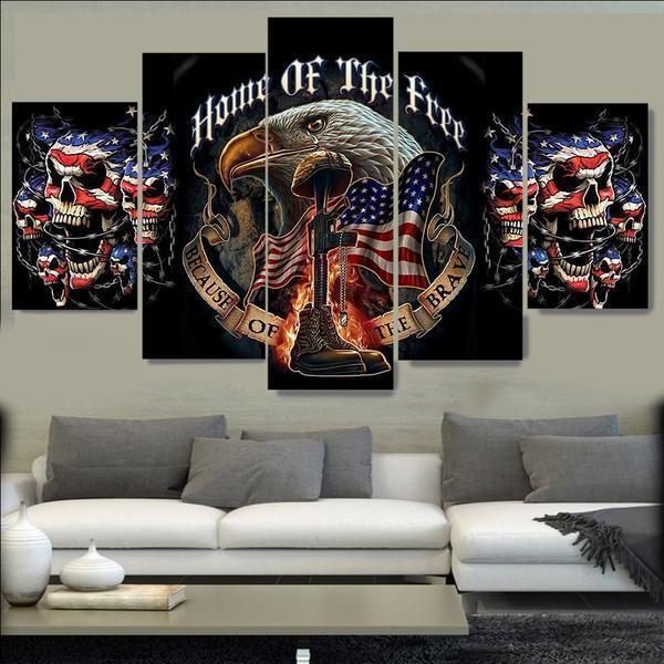 Soldiers 1 - Army 5 Panel Canvas Art Wall Decor Soldiers 1 - Army 5 Panel Canvas Art Wall Decor