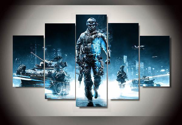 Soldiers 8 - Army 5 Panel Canvas Art Wall Decor Soldiers 8 - Army 5 Panel Canvas Art Wall Decor