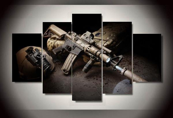 Soldiers 9 - Army 5 Panel Canvas Art Wall Decor Soldiers 9 - Army 5 Panel Canvas Art Wall Decor