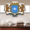 Somalia Badge - Sport 5 Panel Canvas Art Wall Decor