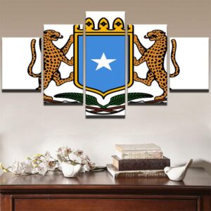 Somalia Badge - Sport 5 Panel Canvas Art Wall Decor