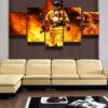 Some Heroes Carry Axes - Career 5 Panel Canvas Art Wall Decor