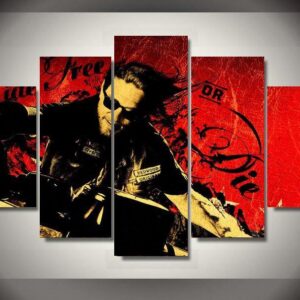Son Of Anarchy - “Live Free Or Die” - Music 5 Panel Canvas Art Wall Decor