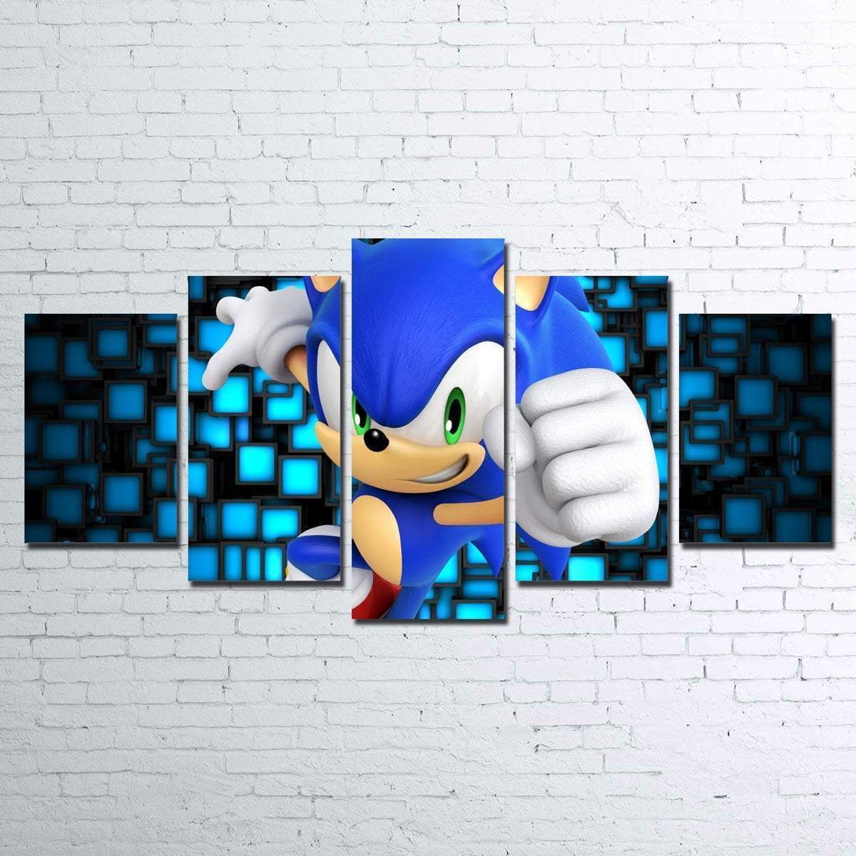 Sonic The Hedgehog Anime - 5 Panel Canvas Art Wall Decor Sonic The Hedgehog Anime - 5 Panel Canvas Art Wall Decor