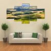 South Bohemian Landscape With Fields And Forests - Nature 5 Panel Canvas Art Wall Decor
