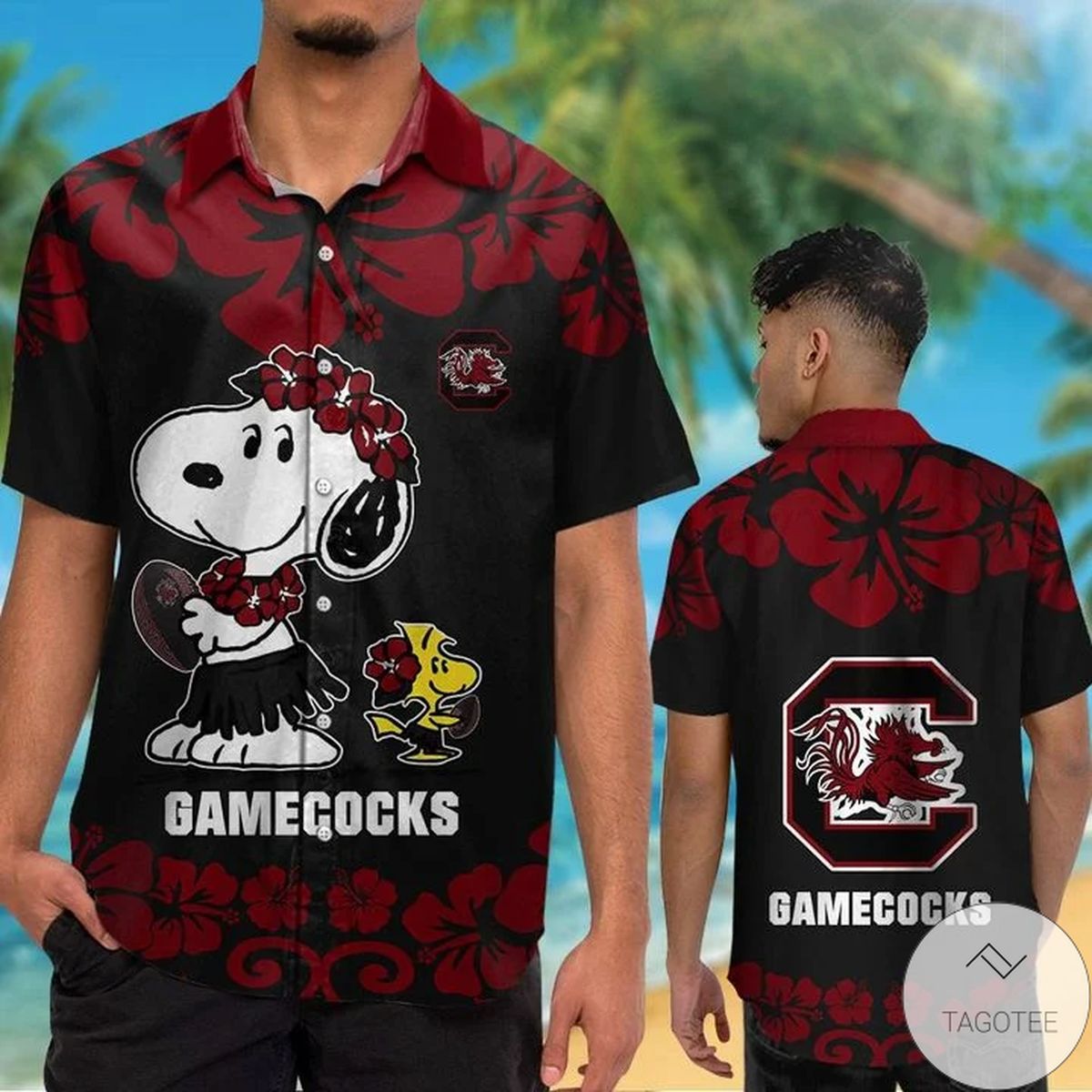 South Carolina Gamecocks & Snoopy Hawaiian Shirt South Carolina Gamecocks & Snoopy Hawaiian Shirt