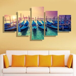 Space 01 - Nature 5 Panel Canvas Art Wall Decor