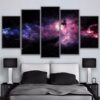 Space Universe Galaxy - Space 5 Panel Canvas Art Wall Decor