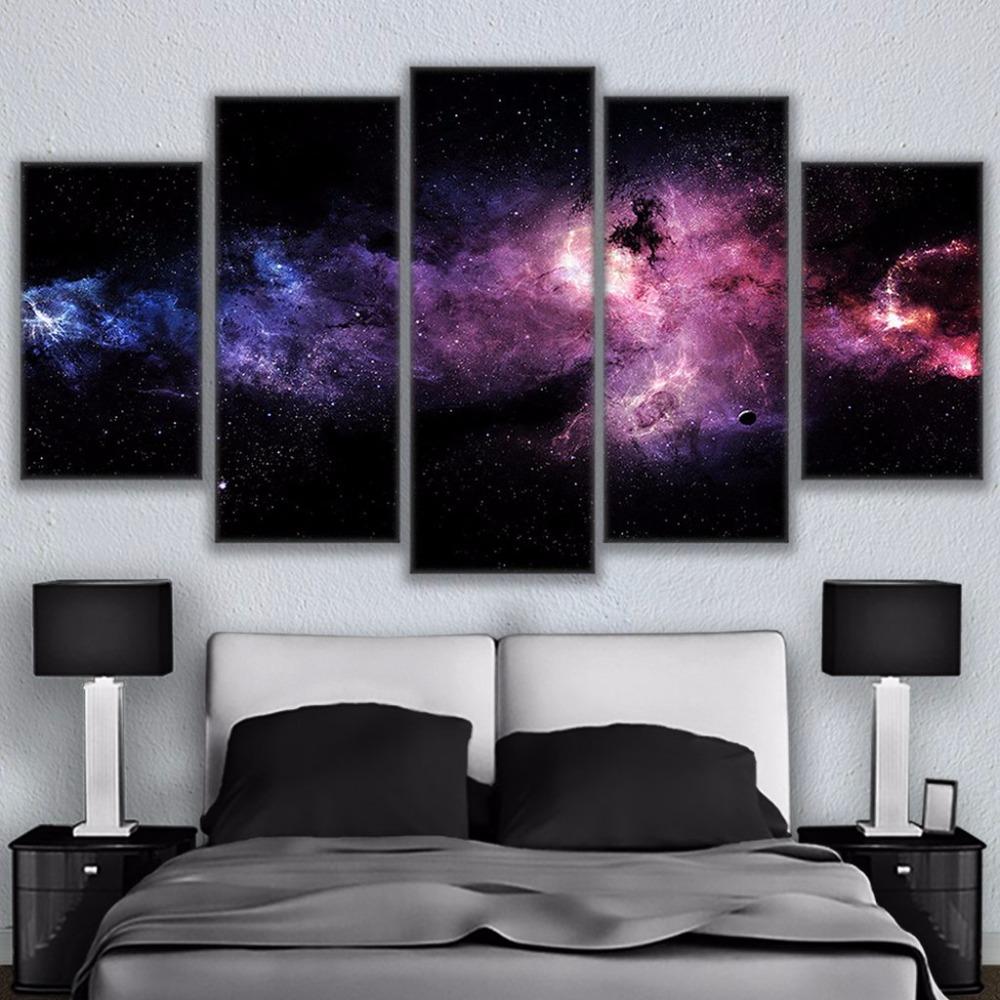 Space Universe Galaxy - Space 5 Panel Canvas Art Wall Decor Space Universe Galaxy - Space 5 Panel Canvas Art Wall Decor
