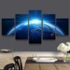 Space - Sapace 5 Panel Canvas Art Wall Decor