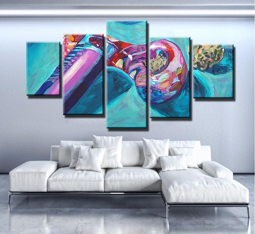 Spark Up - Abstract 5 Panel Canvas Art Wall Decor Spark Up - Abstract 5 Panel Canvas Art Wall Decor