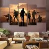 Special Ops At Sunset - Nature 5 Panel Canvas Art Wall Decor