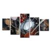 Spices In Spoons - Kitchen 5 Panel Canvas Art Wall Decor