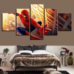 Spiderman 41 - DC 5 Panel Canvas Art Wall Decor