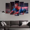 Spiderman At Madame Tussaud - Dc 5 Panel Canvas Art Wall Decor