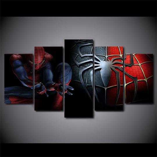 Spiderman - Movie 5 Panel Canvas Art Wall Decor Spiderman - Movie 5 Panel Canvas Art Wall Decor