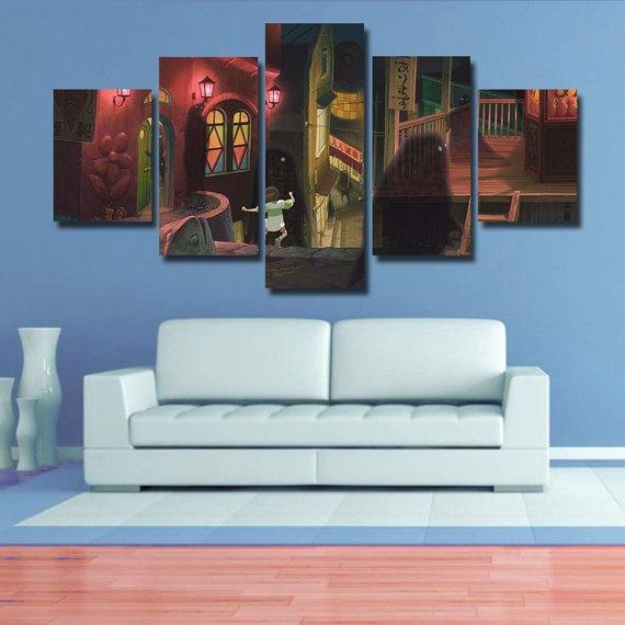 Spirited Away 4 - Anime 5 Panel Canvas Art Wall Decor Spirited Away 4 - Anime 5 Panel Canvas Art Wall Decor