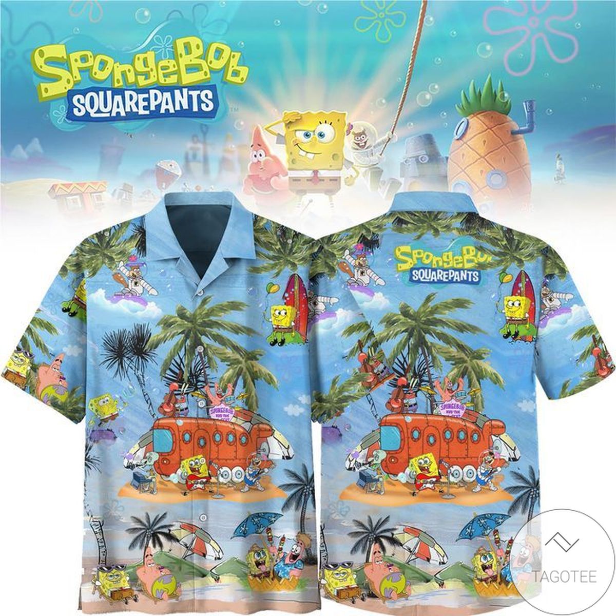 Spongebob Squarepants Cartoon Hawaiian Shirt Spongebob Squarepants Cartoon Hawaiian Shirt