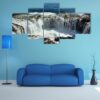 Spontaneous Waterfall In Canary Islands - Nature 5 Panel Canvas Art Wall Decor