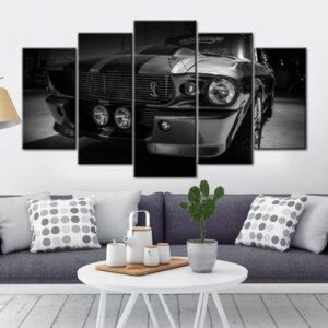 Sport Cars Ford Mustang - Automative 5 Panel Canvas Art Wall Decor
