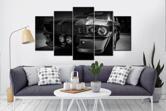 Sport Cars Ford Mustang - Automative 5 Panel Canvas Art Wall Decor Sport Cars Ford Mustang - Automative 5 Panel Canvas Art Wall Decor