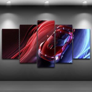 Sports Car 03 - Automative 5 Panel Canvas Art Wall Decor