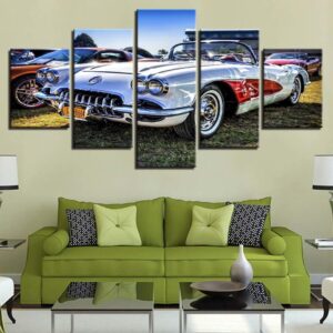 Sports Car 8 - Automative 5 Panel Canvas Art Wall Decor