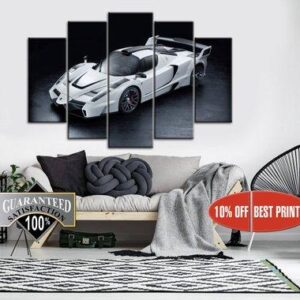 Sports Car Ferrari 2 - Automative 5 Panel Canvas Art Wall Decor