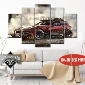 Sports Car Ferrari Ff - Automative 5 Panel Canvas Art Wall Decor