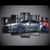 Sports Car Nissan Gtr R35 Skyline - Automotive 5 Panel Canvas Art Wall Decor