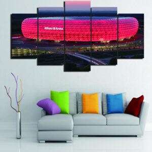 Sports Football Stadium - Sport 5 Panel Canvas Art Wall Decor
