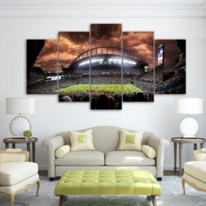 Srahawks stadium - Sport 5 Panel Canvas Art Wall Decor