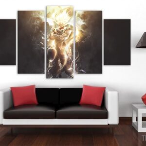Ssj Songoku - Anime 5 Panel Canvas Art Wall Decor