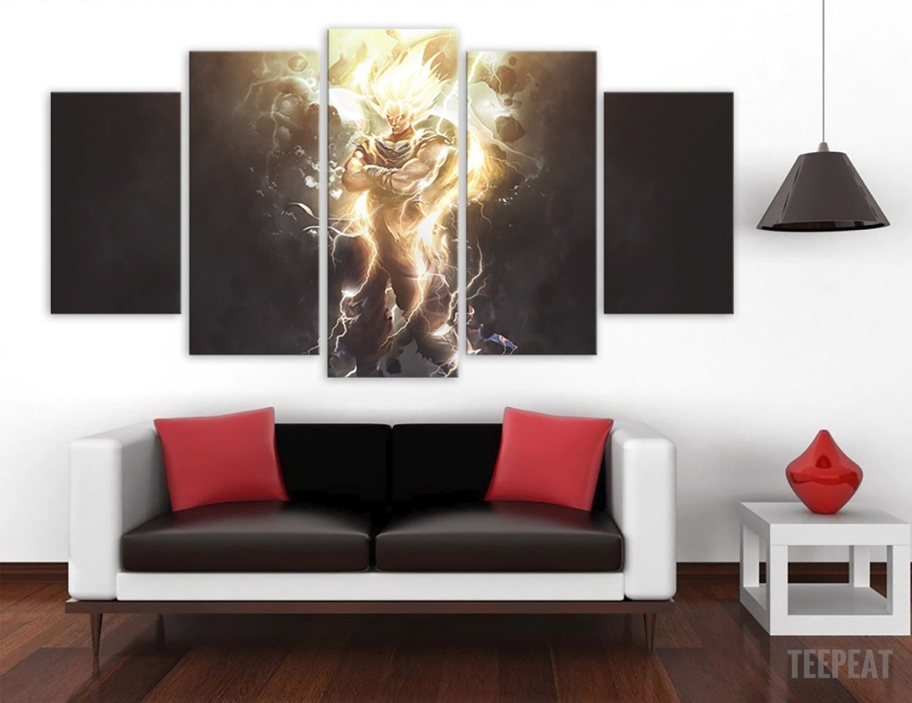 Ssj Songoku - Anime 5 Panel Canvas Art Wall Decor Ssj Songoku - Anime 5 Panel Canvas Art Wall Decor