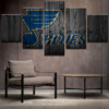 St. Louis Blues Barn Wood 1 - Sport 5 Panel Canvas Art Wall Decor