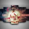 St. Louis Cardinals 1 - Sport 5 Panel Canvas Art Wall Decor