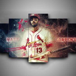 St. Louis Cardinals 1 - Sport 5 Panel Canvas Art Wall Decor