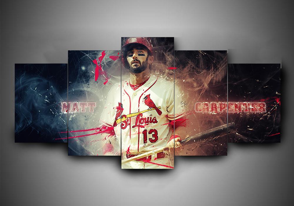 St. Louis Cardinals 1 - Sport 5 Panel Canvas Art Wall Decor St. Louis Cardinals 1 - Sport 5 Panel Canvas Art Wall Decor