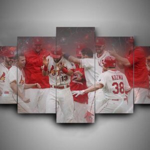St. Louis Cardinals 2 - Sport 5 Panel Canvas Art Wall Decor