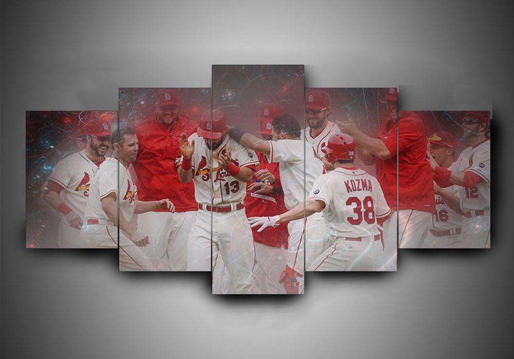St. Louis Cardinals 2 - Sport 5 Panel Canvas Art Wall Decor St. Louis Cardinals 2 - Sport 5 Panel Canvas Art Wall Decor