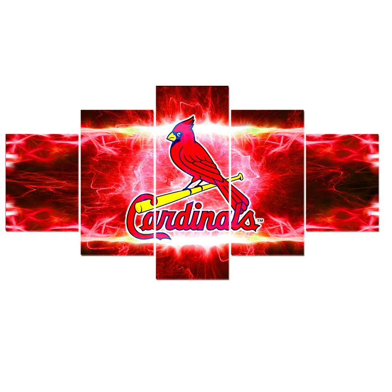 St. Louis Cardinals Inspired - Sport 5 Panel Canvas Art Wall Decor St. Louis Cardinals Inspired - Sport 5 Panel Canvas Art Wall Decor