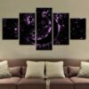 Star Moon Night View - Space 5 Panel Canvas Art Wall Decor